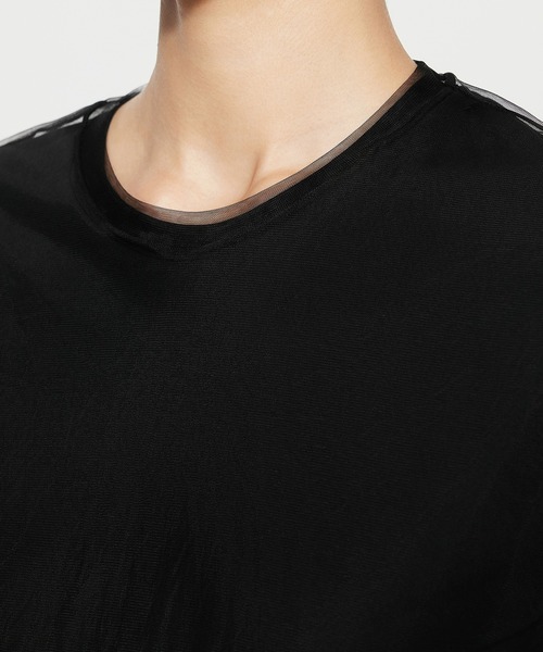 JNBY（ジェーエヌビーワイ）の「Light & Sheer Tulle Top（Tシャツ/カットソー・レディース・ベージュ/ブラック・40/38/36）」の6枚目の写真