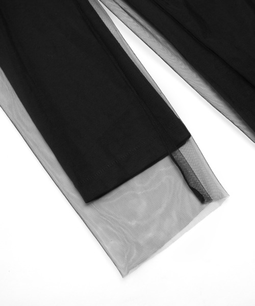 JNBY（ジェーエヌビーワイ）の「Light & Sheer Tulle Top（Tシャツ/カットソー・レディース・ベージュ/ブラック・40/38/36）」の3枚目の写真