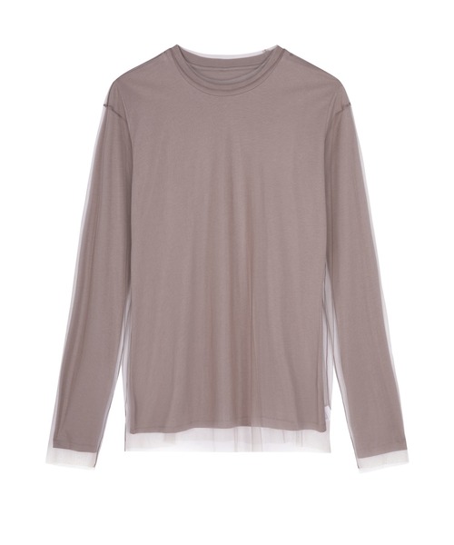 JNBY（ジェーエヌビーワイ）の「Light & Sheer Tulle Top（Tシャツ/カットソー・レディース・ベージュ/ブラック・40/38/36）」の13枚目の写真
