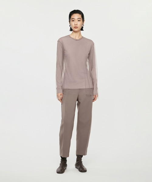 JNBY（ジェーエヌビーワイ）の「Light & Sheer Tulle Top（Tシャツ/カットソー・レディース・ベージュ/ブラック・40/38/36）」の19枚目の写真