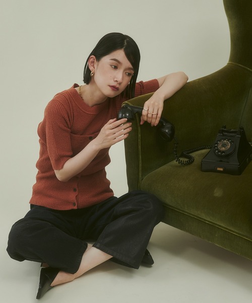 hunch（ハンチ）の「リブニットビスチェ（ベスト・レディース・ベージュ系その他/テラコッタ/アッシュブラウン・FREE）」の13枚目の写真