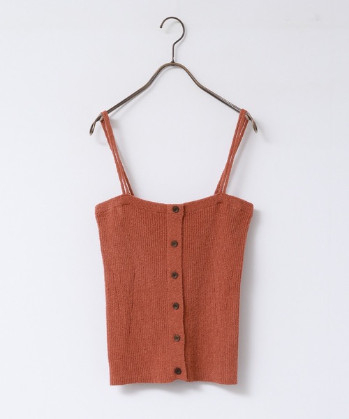 hunch（ハンチ）の「リブニットビスチェ（ベスト・レディース・ベージュ系その他/テラコッタ/アッシュブラウン・FREE）」の4枚目の写真