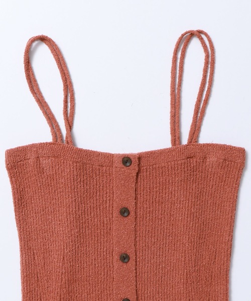hunch（ハンチ）の「リブニットビスチェ（ベスト・レディース・ベージュ系その他/テラコッタ/アッシュブラウン・FREE）」の5枚目の写真