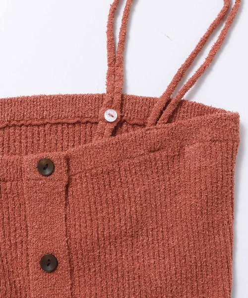 hunch（ハンチ）の「リブニットビスチェ（ベスト・レディース・ベージュ系その他/テラコッタ/アッシュブラウン・FREE）」の6枚目の写真