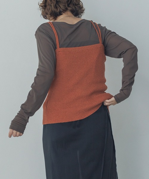 hunch（ハンチ）の「リブニットビスチェ（ベスト・レディース・ベージュ系その他/テラコッタ/アッシュブラウン・FREE）」の16枚目の写真