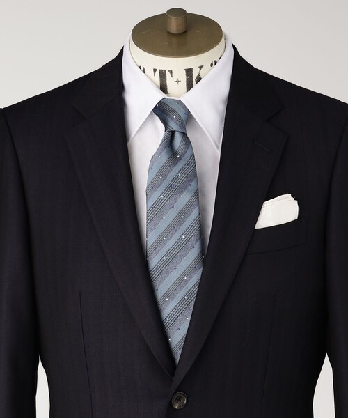 【THE FLAGSHIP】桧垣 シャドーストライプピンドット ネクタイ