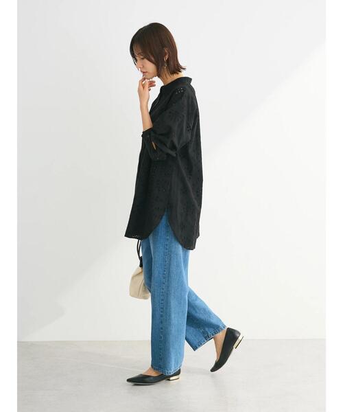 Sugar spoon（シュガースプーン）の「・SUGAR　SPOON　刺繍レースシャツチュニック（チュニック・レディース・ブラック/オフホワイト・FREE）」の13枚目の写真