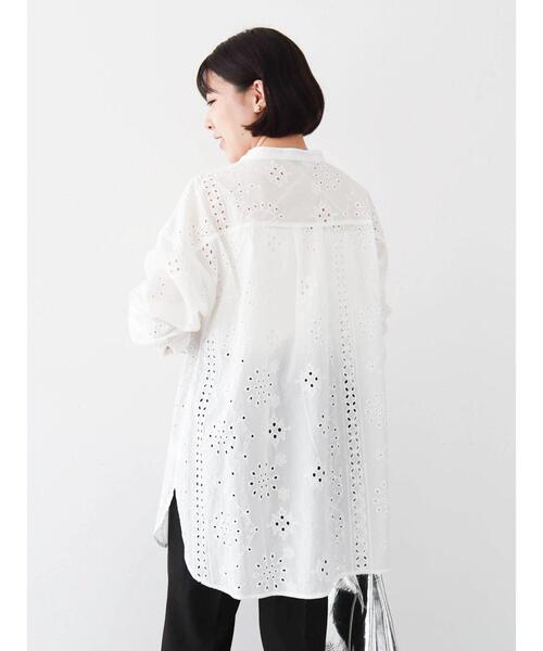 Sugar spoon（シュガースプーン）の「・SUGAR　SPOON　刺繍レースシャツチュニック（チュニック・レディース・ブラック/オフホワイト・FREE）」の7枚目の写真