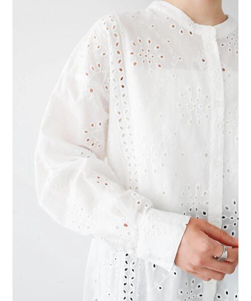 Sugar spoon（シュガースプーン）の「・SUGAR　SPOON　刺繍レースシャツチュニック（チュニック・レディース・ブラック/オフホワイト・FREE）」の10枚目の写真