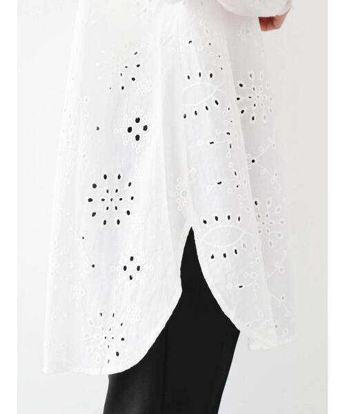 Sugar spoon（シュガースプーン）の「・SUGAR　SPOON　刺繍レースシャツチュニック（チュニック・レディース・ブラック/オフホワイト・FREE）」の11枚目の写真