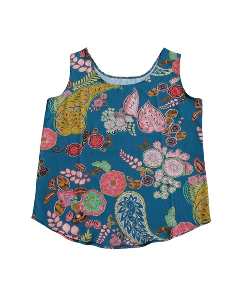 antiqua(アンティカ)の「ボタニカル柄タンクトップ(タンクトップ・レディース・ブルー/ブラック・ONESIZE)」の7枚目の写真