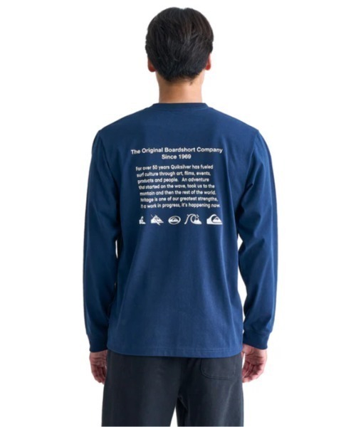 Quiksilver（クイックシルバー）の「QS HISTORY LT/クイックシルバー長袖ロンT（Tシャツ/カットソー・メンズ・ネイビー/ブラック/ホワイト・MEDIUM/LARGE/X-LARGE/SMALL）」の3枚目の写真