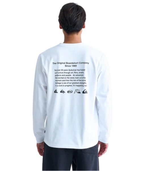 Quiksilver（クイックシルバー）の「QS HISTORY LT/クイックシルバー長袖ロンT（Tシャツ/カットソー・メンズ・ネイビー/ブラック/ホワイト・MEDIUM/LARGE/X-LARGE/SMALL）」の2枚目の写真