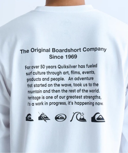 Quiksilver（クイックシルバー）の「QS HISTORY LT/クイックシルバー長袖ロンT（Tシャツ/カットソー・メンズ・ネイビー/ブラック/ホワイト・MEDIUM/LARGE/X-LARGE/SMALL）」の6枚目の写真