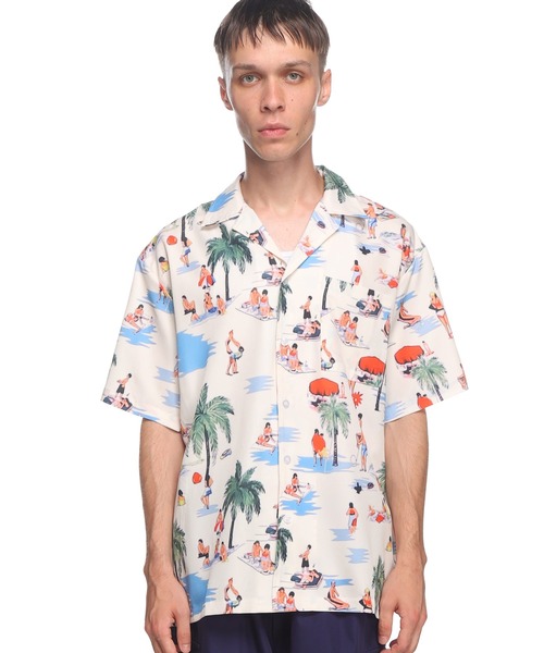 セール】【ワンサイズ展開】 WOODENDOLL オーバーサイズ 総柄 アロハ  