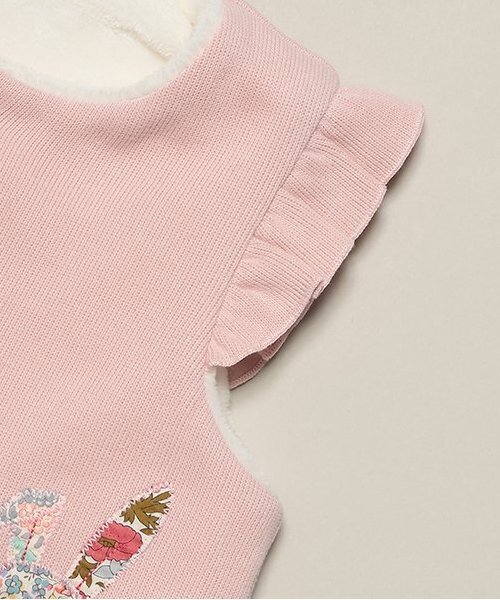 sense of wonder（センスオブワンダー）の「リバティうさくまベスト（ベスト・キッズ・キナリ/ピンク・70-90cm）」の5枚目の写真