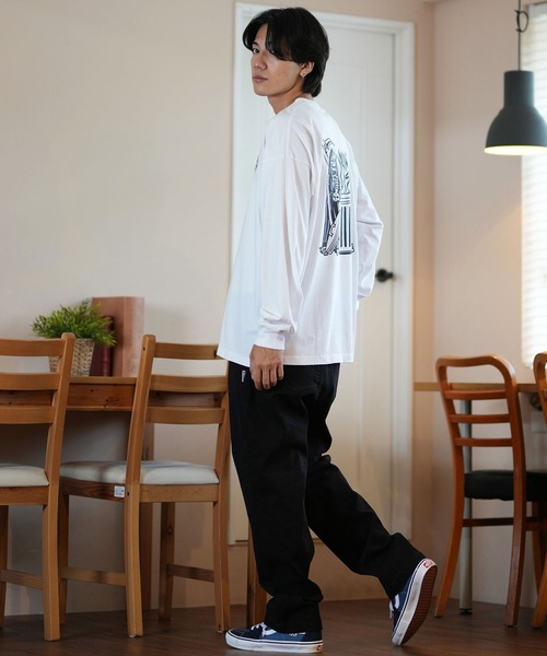 LURKING CLASS(ラーキングクラス)の「【ムラサキスポーツ限定】LURKING CLASS/ラーキングクラス ロンT/長袖Tシャツ バックプリント TRASH FIRE L/S TEE ST24HTM02(Tシャツ/カットソー・メンズ・ブラック/ホワイト・L/M/XL)」の6枚目の写真