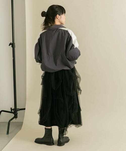 KBF（ケイビーエフ）の「ランダムチュールボリュームスカート（スカート・レディース・カーキ/ブラック・ONE）」の19枚目の写真