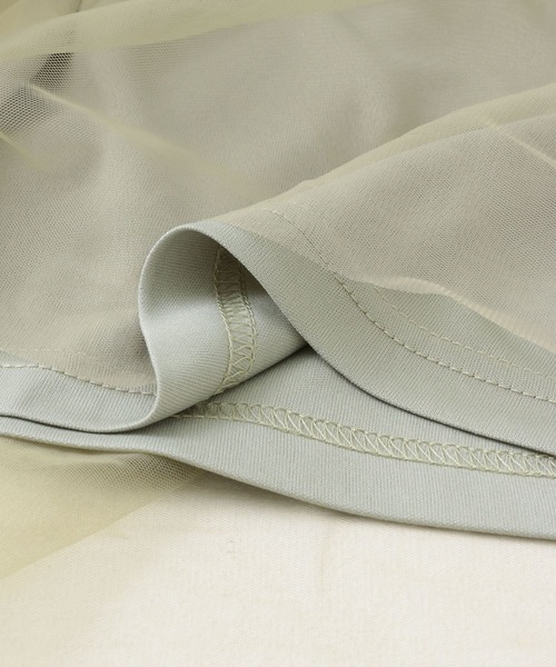 KBF（ケイビーエフ）の「ランダムチュールボリュームスカート（スカート・レディース・カーキ/ブラック・ONE）」の5枚目の写真