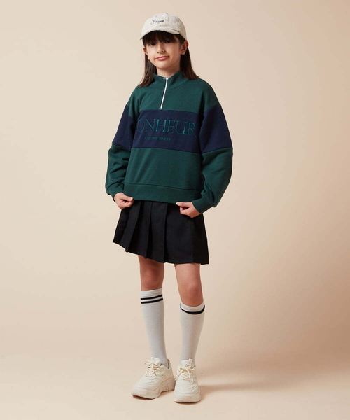 a.v.v（アーヴェヴェ）の「[120-130]【インパン付き】タックプリーツスカート（スカート・キッズ・ボルドー/ベージュ/ブラック・120/130）」の19枚目の写真