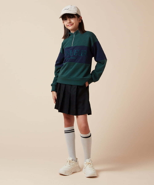 a.v.v（アーヴェヴェ）の「[120-130]【インパン付き】タックプリーツスカート（スカート・キッズ・ボルドー/ベージュ/ブラック・120/130）」の20枚目の写真