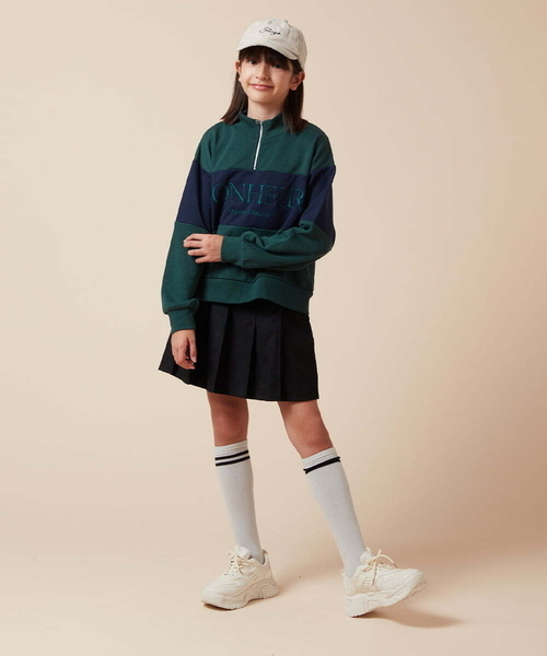 a.v.v（アーヴェヴェ）の「[120-130]【インパン付き】タックプリーツスカート（スカート・キッズ・ボルドー/ベージュ/ブラック・120/130）」の21枚目の写真