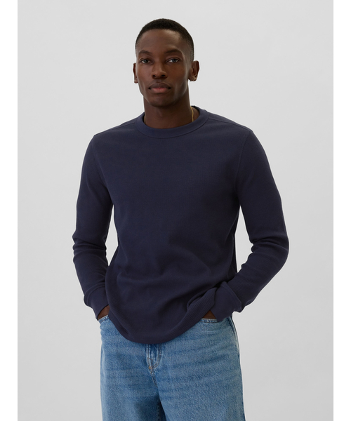 セール】ワッフルニット クルーネックTシャツ（Tシャツ/カットソー  