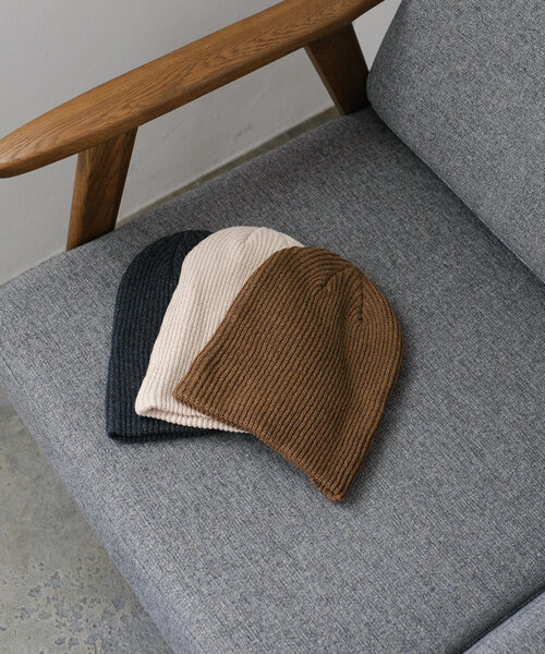 Kastane（カスタネ）の「ニットビーニー（ニットキャップ/ビーニー・レディース・ブラウン/グレー/アイボリー・FREE）」の4枚目の写真
