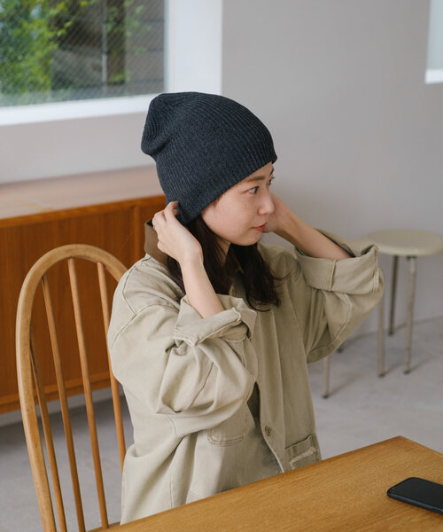 Kastane（カスタネ）の「ニットビーニー（ニットキャップ/ビーニー・レディース・ブラウン/グレー/アイボリー・FREE）」の9枚目の写真