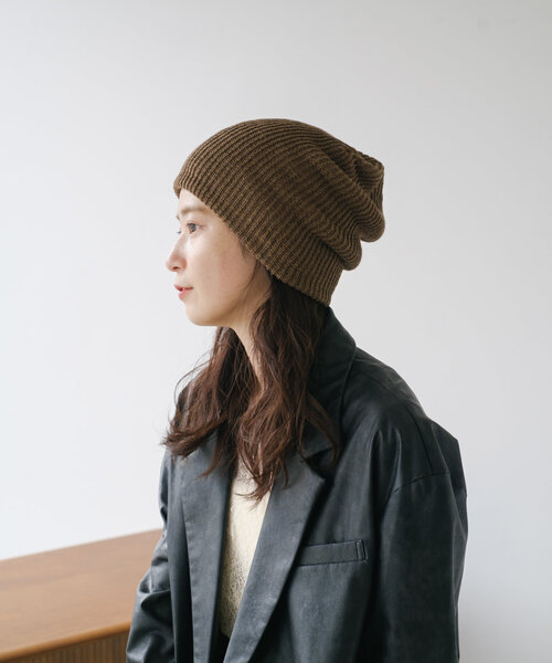 Kastane（カスタネ）の「ニットビーニー（ニットキャップ/ビーニー・レディース・ブラウン/グレー/アイボリー・FREE）」の13枚目の写真