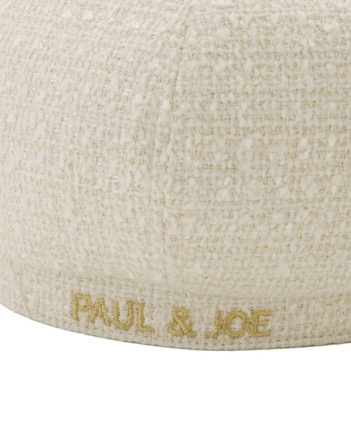 PAUL&JOE(ポールアンドジョー)の「ベレー "ツイード 刺繍ロゴ入り"(ハンチング/ベレー帽・レディース・ブラック/ホワイト・MEDIUM)」の8枚目の写真
