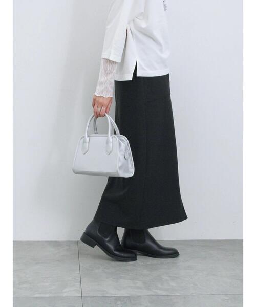 Samansa Mos2 blue（サマンサモスモスブルー）の「◎フロントジップスカート（スカート・レディース・キナリ/グレー/ブラック・F）」の11枚目の写真