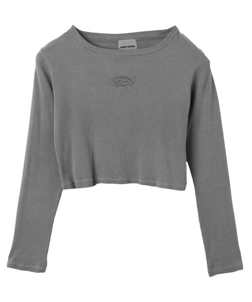 SHORT ROUND（ショートラウンド）の「SHORT ROUND/ショートロゴリブロンT（Tシャツ/カットソー・レディース・グレー/スミクロ・FREE）」の12枚目の写真
