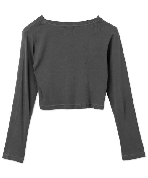 SHORT ROUND（ショートラウンド）の「SHORT ROUND/ショートロゴリブロンT（Tシャツ/カットソー・レディース・グレー/スミクロ・FREE）」の14枚目の写真