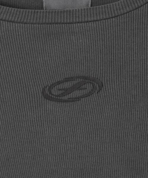 SHORT ROUND（ショートラウンド）の「SHORT ROUND/ショートロゴリブロンT（Tシャツ/カットソー・レディース・グレー/スミクロ・FREE）」の16枚目の写真