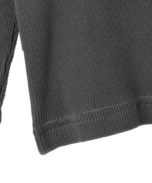 SHORT ROUND（ショートラウンド）の「SHORT ROUND/ショートロゴリブロンT（Tシャツ/カットソー・レディース・グレー/スミクロ・FREE）」の18枚目の写真