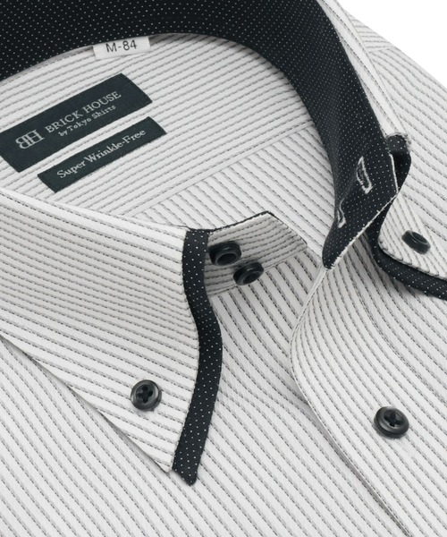超形態安定ノーアイロン ドゥエボットーニ 長袖ビジネスワイシャツ（ビジネスシャツ）｜TOKYO SHIRTS（トウキョウシャツ）