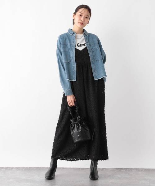 GLOBAL WORK(グローバルワーク)の「2WAYフェザーキャミワンピース/142306(ワンピース・レディース・チャコールグレー/ブラック・MEDIUM/LARGE)」の20枚目の写真