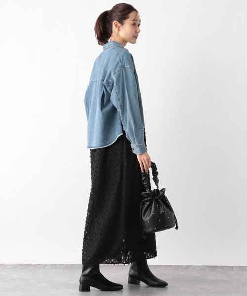 GLOBAL WORK(グローバルワーク)の「2WAYフェザーキャミワンピース/142306(ワンピース・レディース・チャコールグレー/ブラック・MEDIUM/LARGE)」の21枚目の写真
