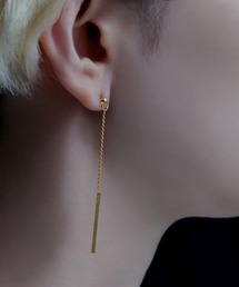 YArKA（ヤーカ）の「【YArKA/ヤーカ】surface processing square stick earring(pierce)[ftdtf11] / 表面加工四角スティックパーツピアス（ピアス（両耳用））」