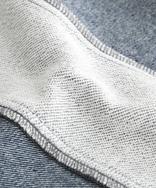 n'OrLABEL(ノアールレーベル)の「スウェット×デニムワイドパンツ(デニムパンツ・レディース・ブラック/インディゴブルー・1/2)」の20枚目の写真