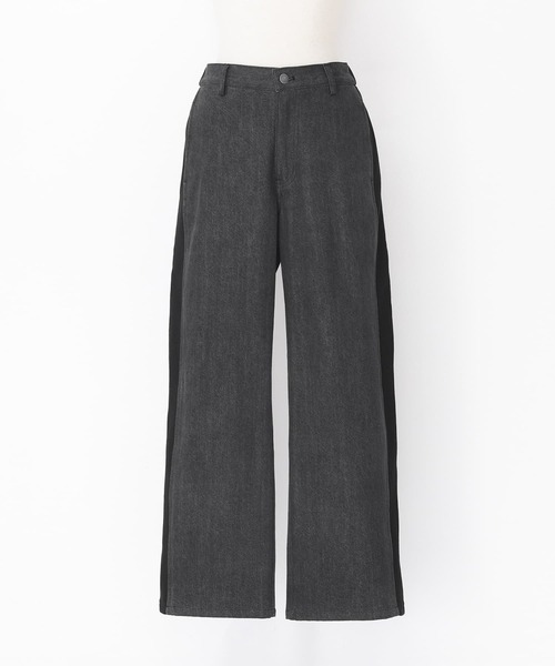 n'OrLABEL(ノアールレーベル)の「スウェット×デニムワイドパンツ(デニムパンツ・レディース・ブラック/インディゴブルー・1/2)」の22枚目の写真
