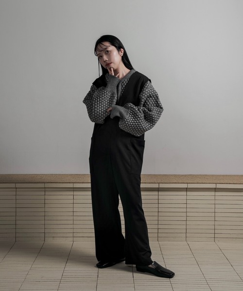 lawgy（ラウジー）の「reversible pattern front point knit / リバーシブルパターンフロントポイントニット（ニット/セーター・レディース・ブラウン/ヘザーグレー/クリーム・FREE）」の22枚目の写真