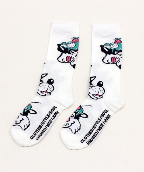 RNA（アールエヌエー）の「E5052 ＪＵＮＫフローズンソックス（ソックス/靴下・レディース・オレンジ/チャコール/グリーン/ホワイト・FREE）」の5枚目の写真