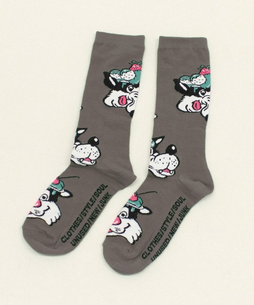 RNA（アールエヌエー）の「E5052 ＪＵＮＫフローズンソックス（ソックス/靴下・レディース・オレンジ/チャコール/グリーン/ホワイト・FREE）」の6枚目の写真