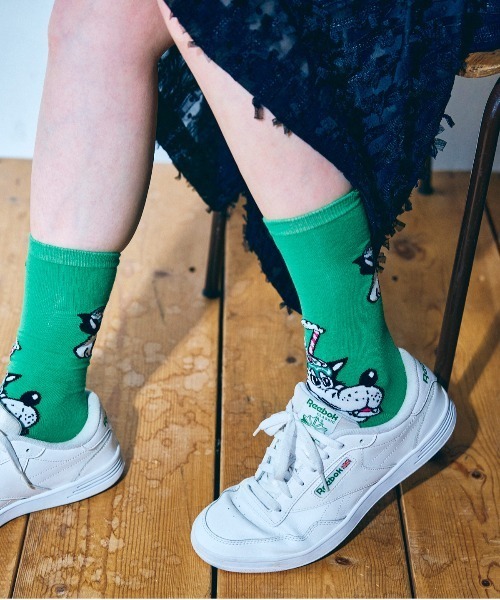 RNA（アールエヌエー）の「E5052 ＪＵＮＫフローズンソックス（ソックス/靴下・レディース・オレンジ/チャコール/グリーン/ホワイト・FREE）」の19枚目の写真