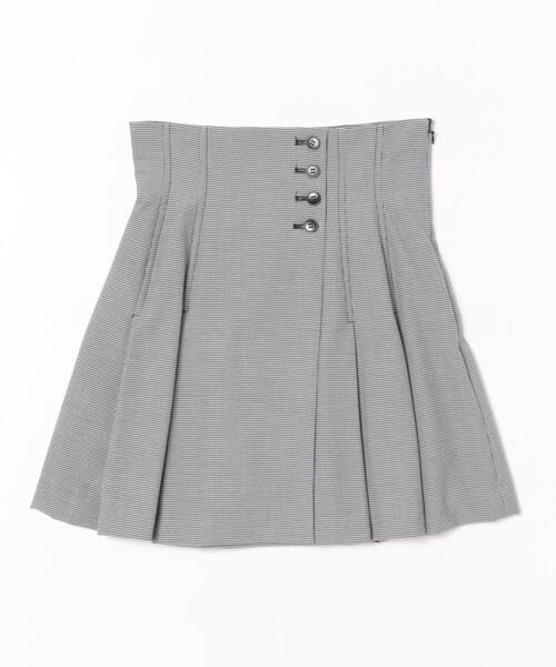 REDYAZEL（レディアゼル）の「ハイウエストタックチェックミニスカート（スカート・レディース・ブラック/ブラウン・MEDIUM/SMALL）」の3枚目の写真