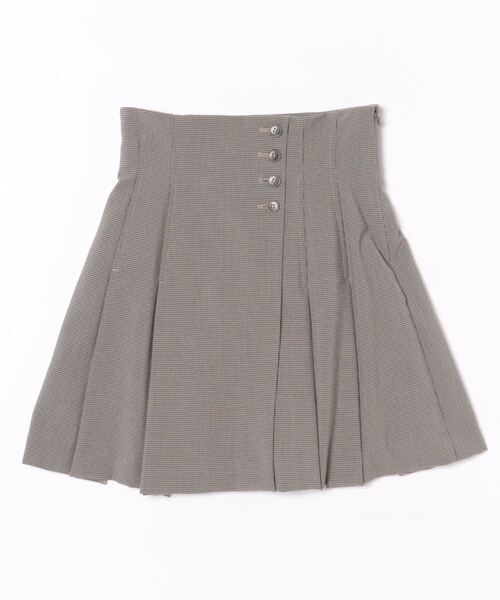 REDYAZEL（レディアゼル）の「ハイウエストタックチェックミニスカート（スカート・レディース・ブラック/ブラウン・MEDIUM/SMALL）」の4枚目の写真