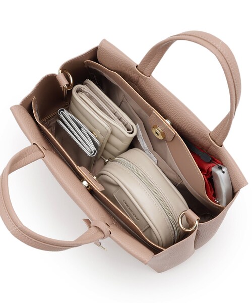 OPAQUE.CLIP（オペークドットクリップ）の「◆【人間工学/2WAY】シュリンクミドルトートバッグ（トートバッグ・レディース・ブラック/グレー/サンドベージュ・00）」の12枚目の写真