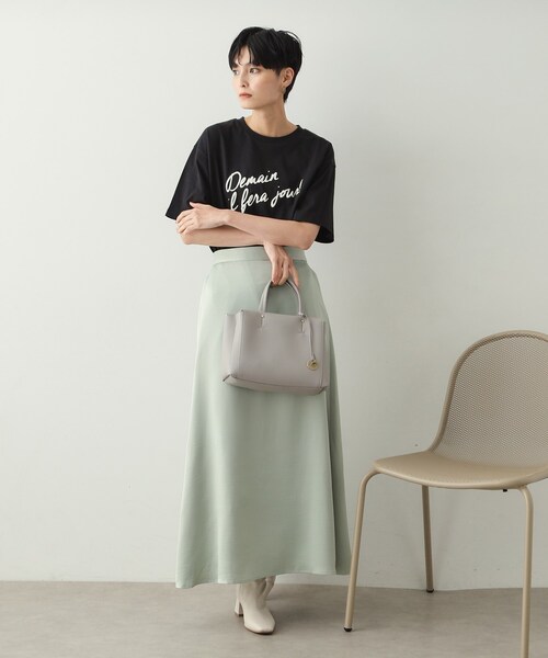 OPAQUE.CLIP（オペークドットクリップ）の「◆【人間工学/2WAY】シュリンクミドルトートバッグ（トートバッグ・レディース・ブラック/グレー/サンドベージュ・00）」の15枚目の写真